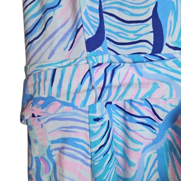 LILLY PULITZER NWT Rilla Wrap Romper in Bermuda Blue Fishful Thinking Size L - Picture 10 of 16